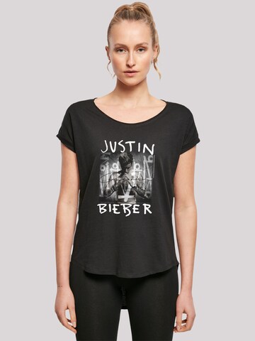 F4NT4STIC Shirt 'Justin Bieber' in Zwart: voorkant