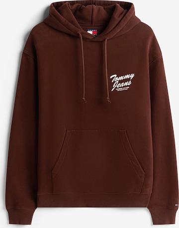 Tommy Jeans Суичър в кафяво: отпред