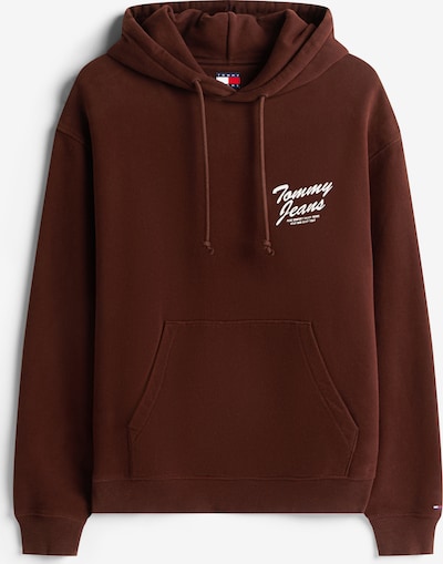 Tommy Jeans Bluzka sportowa w kolorze ciemnobrązowy / białym, Podgląd produktu