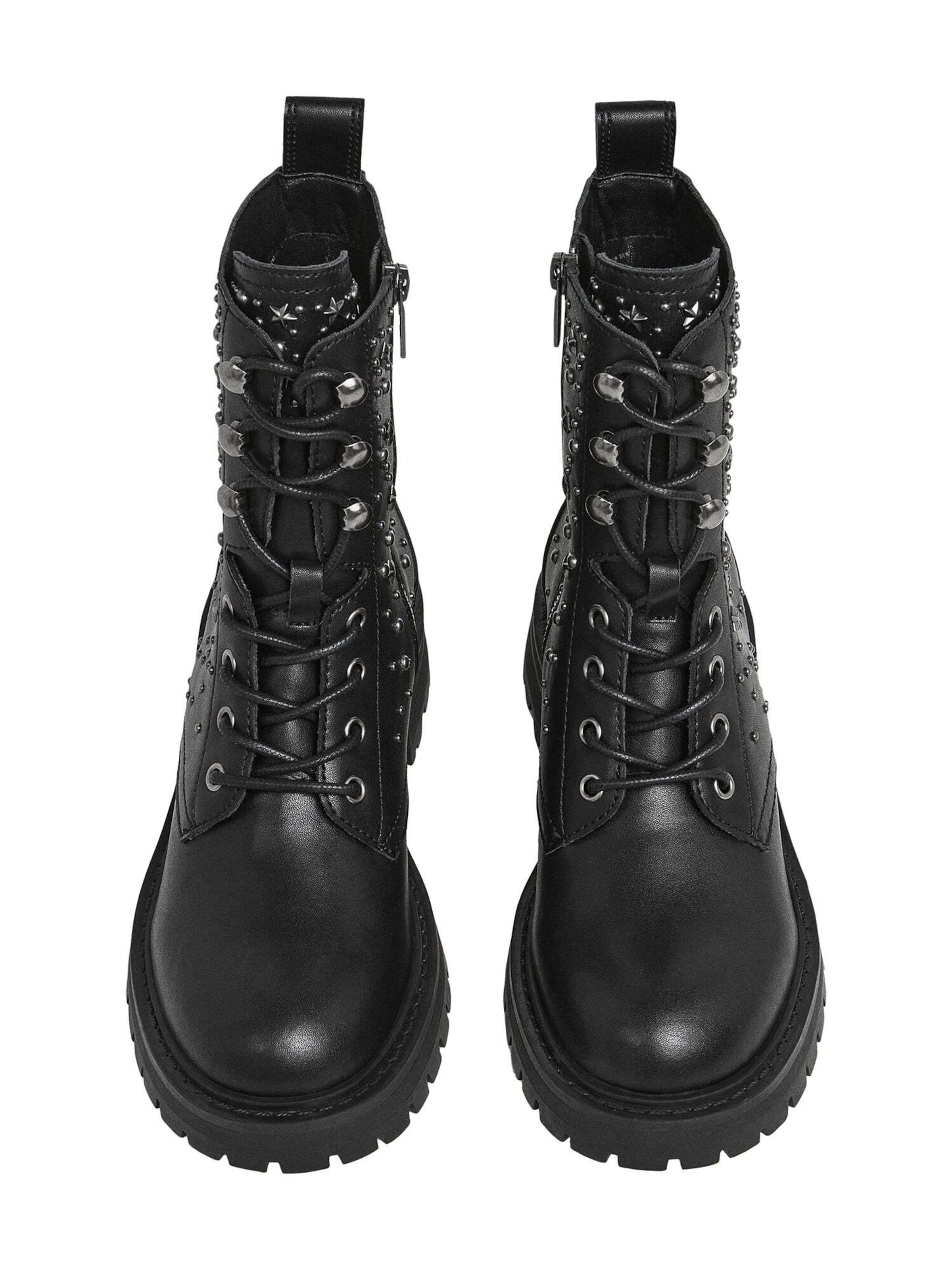 Pepe Jeans Lace-up bootie in Black