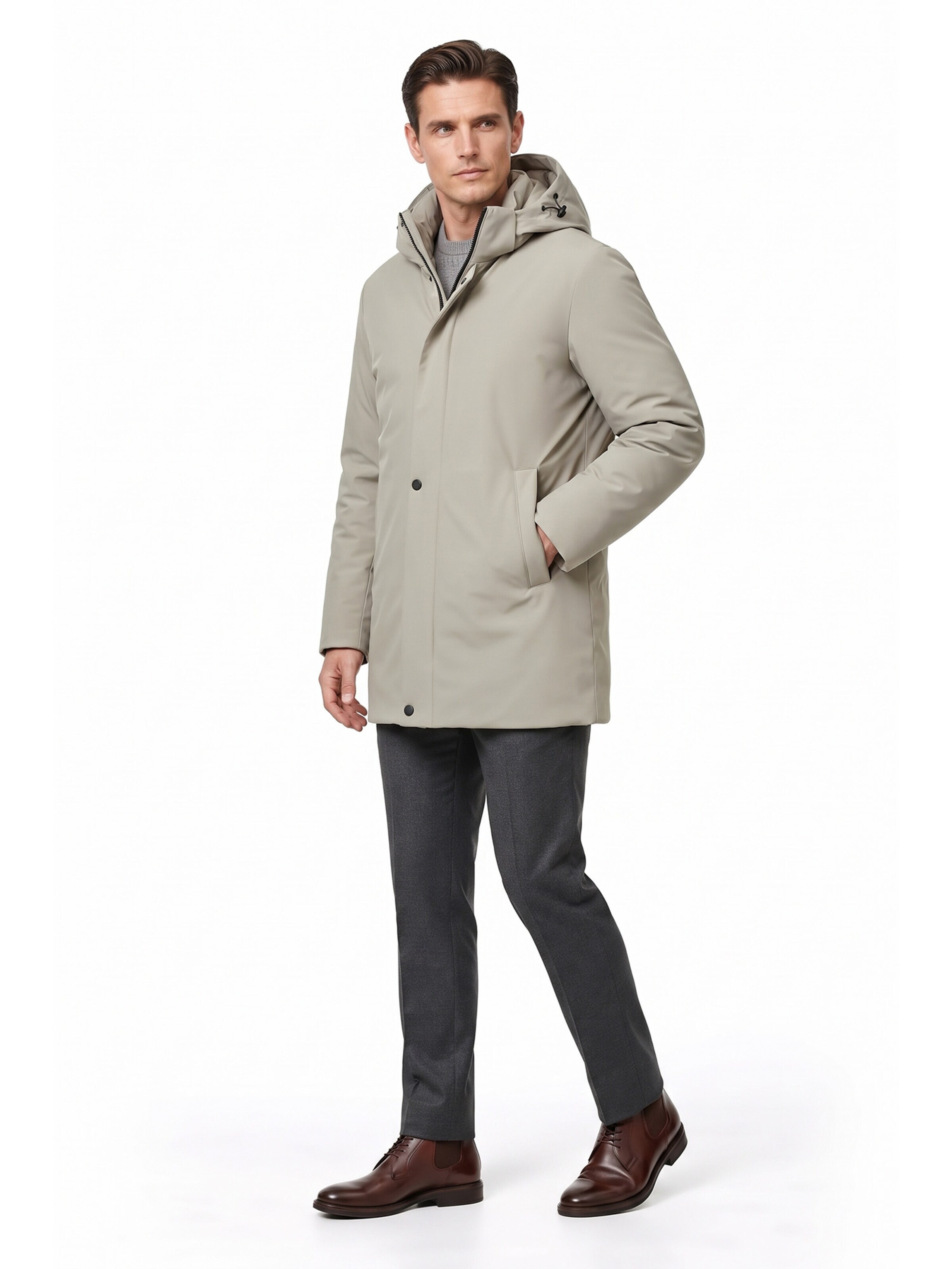 ALLTHEMEN Winter Jacket 'Nordlicht' in Green