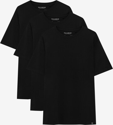 Pull&Bear Shirt in Zwart: voorkant