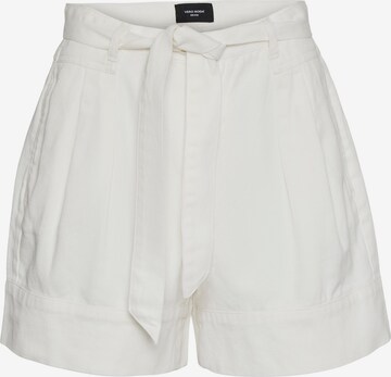 VERO MODA Bandplooibroek 'EVELYN' in Wit: voorkant