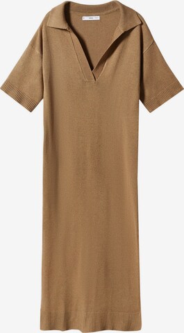 MANGO Knitted dress 'Alto' in Brown: front