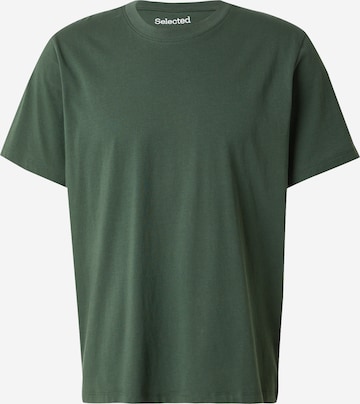 SELECTED T-Shirt 'SLHAspen' in Grün: Vorderseite