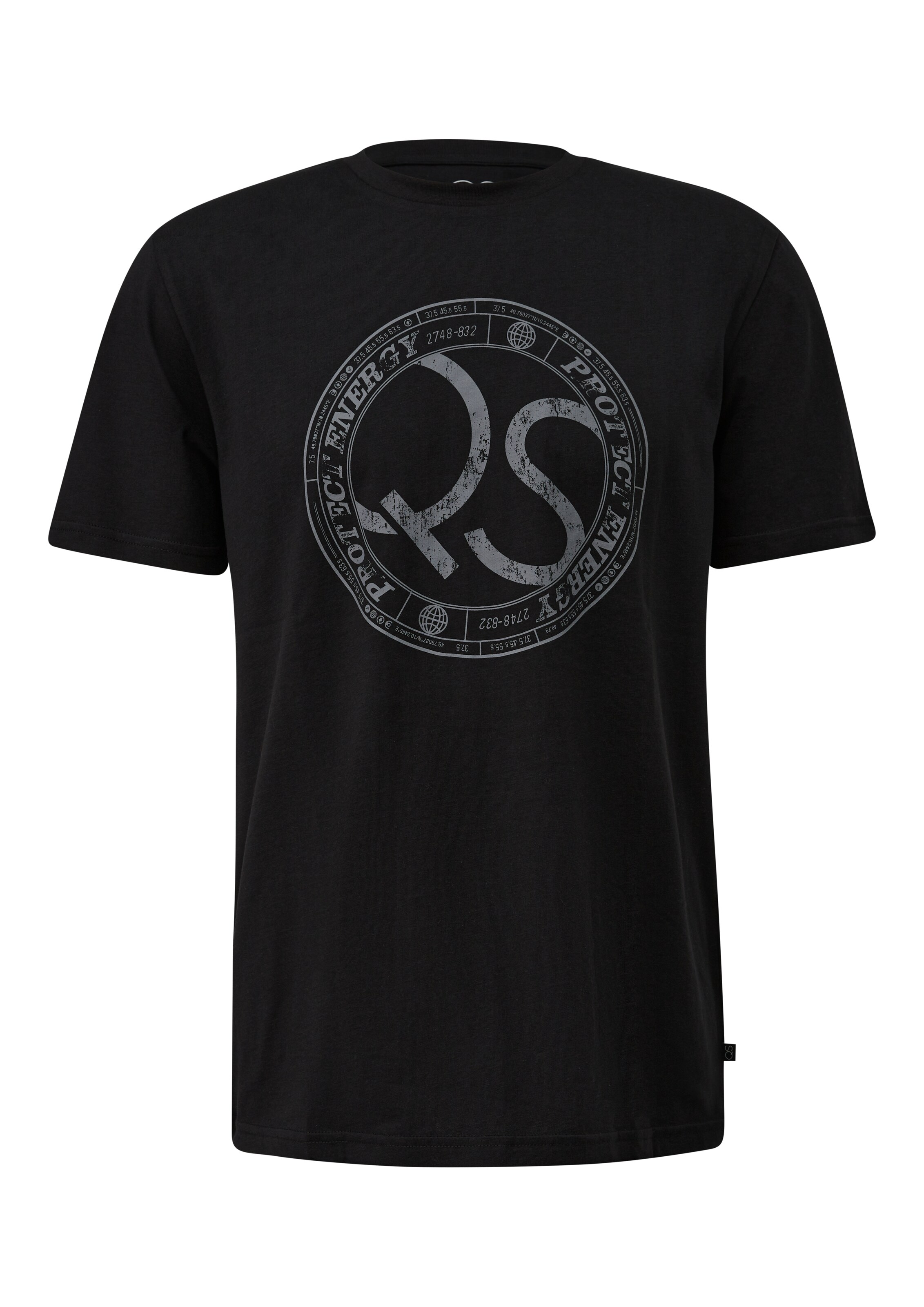 QS Shirt in Zwart: voorkant