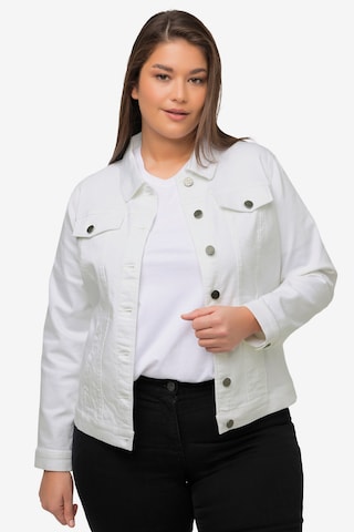 Ulla Popken Between-Season Jacket in White: front