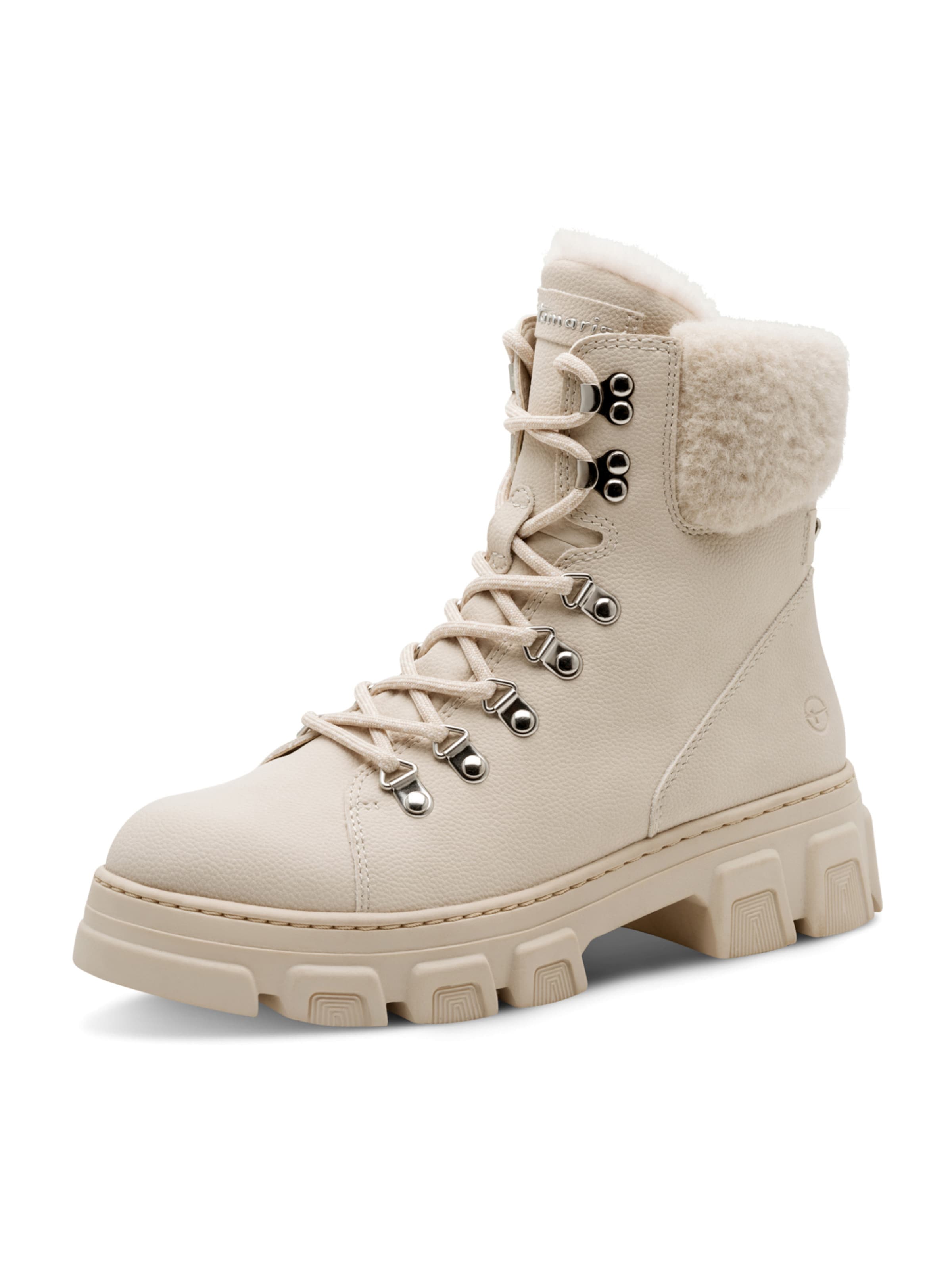 Bottines à lacets Tamaris en beige : devant