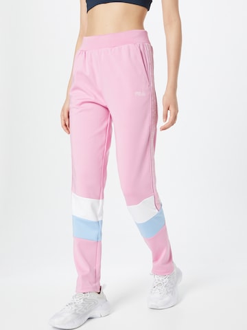 FILA Slim fit Workout Pants 'Magnolia' in Pink: front