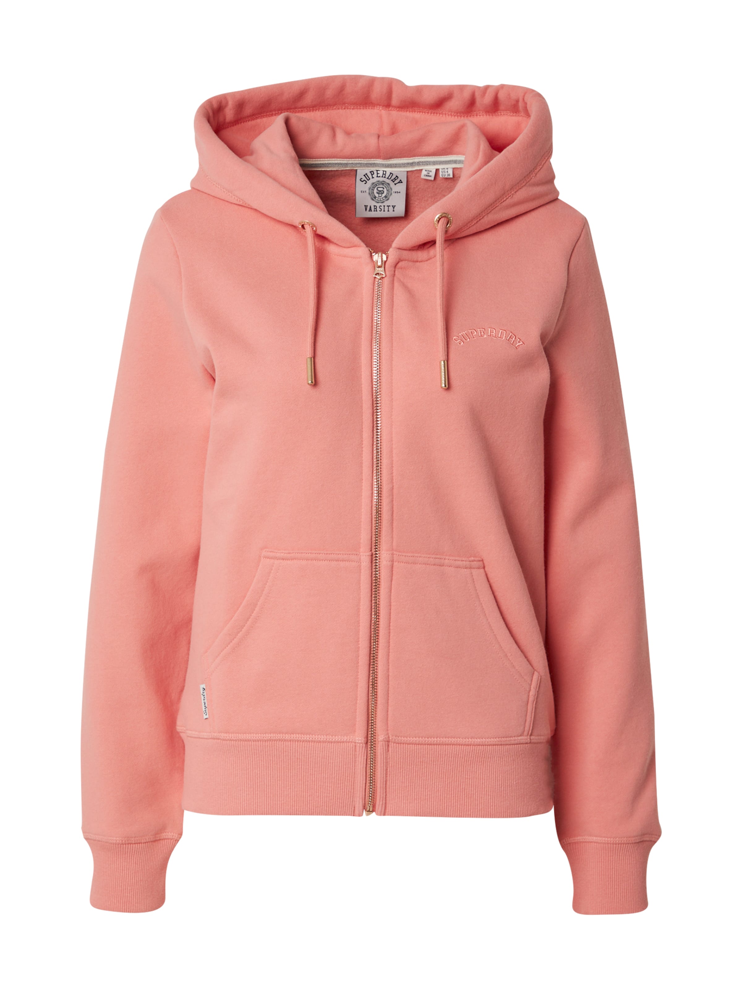 Superdry Bluza rozpinana 'Essential' w kolorze pastelowa czerwieńm, Podgląd produktu
