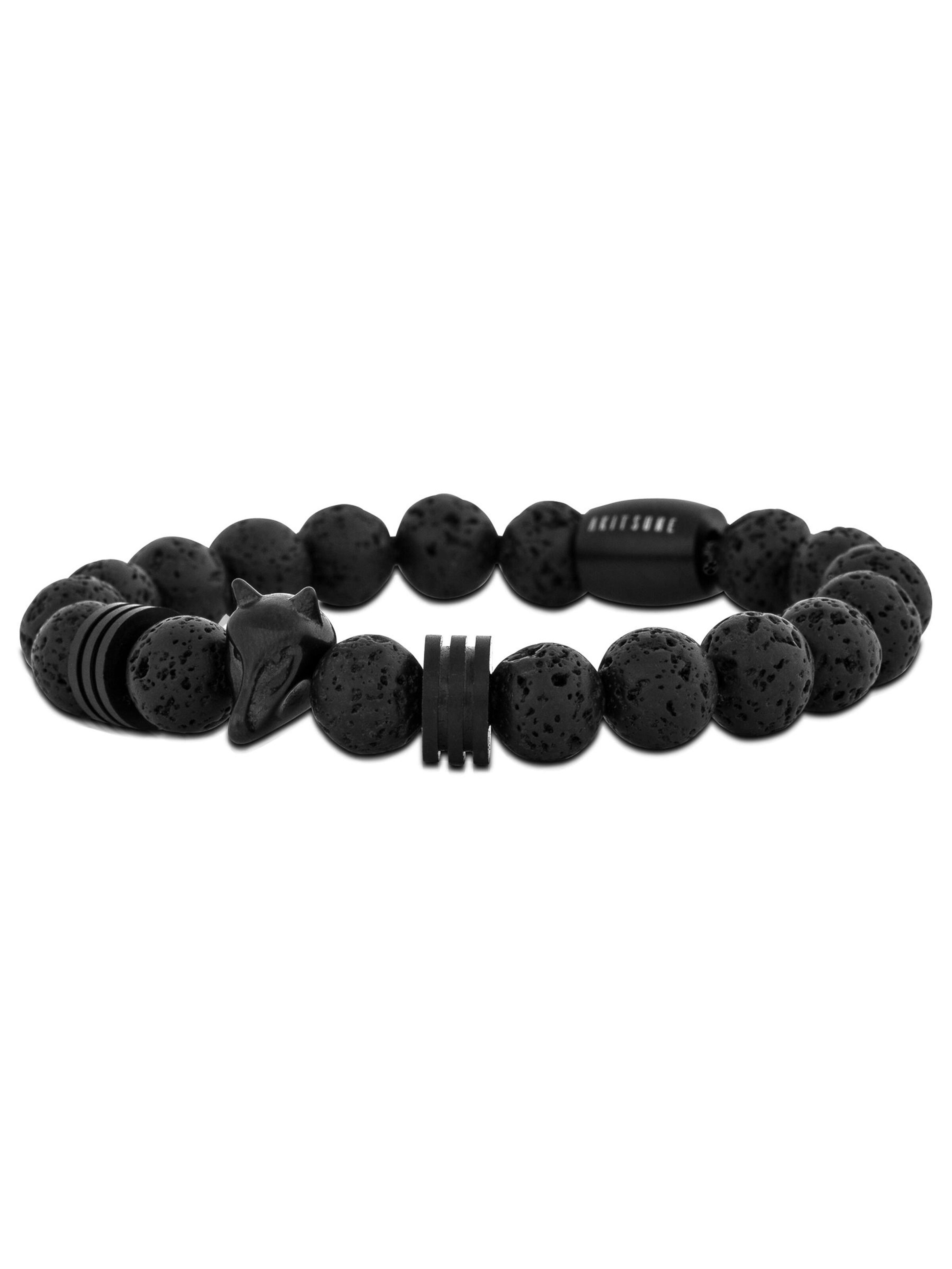 Akitsune Armband 'Obsidius'‌ in Schwarz
