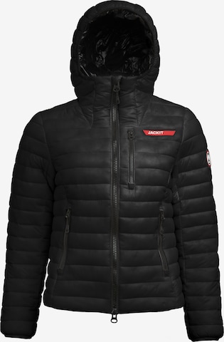 Veste outdoor ' SATEL1TE Kapuzen-Daunenjacke 2.0 ' JACK1T en noir : devant