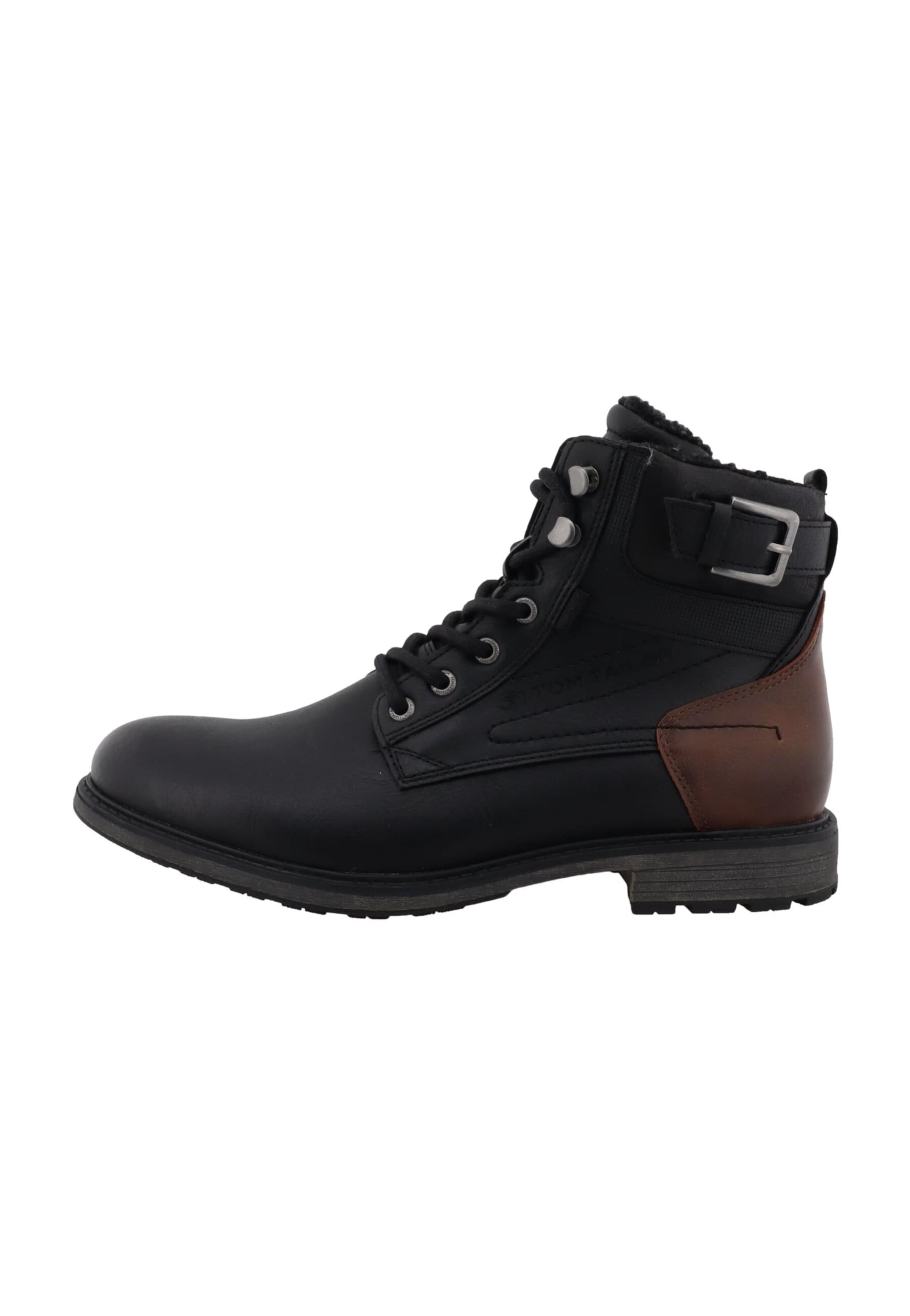 TOM TAILOR Veterboots in Zwart