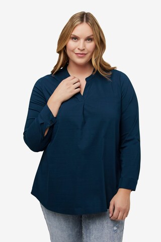 Camicia da donna di Ulla Popken in blu: frontale