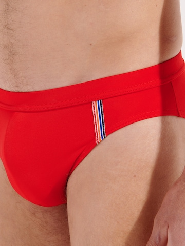 HOM Swim Trunks ' Nautical Cup ' in Red