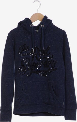 Superdry Sweatshirt & Zip-Up Hoodie in M in Blue: front