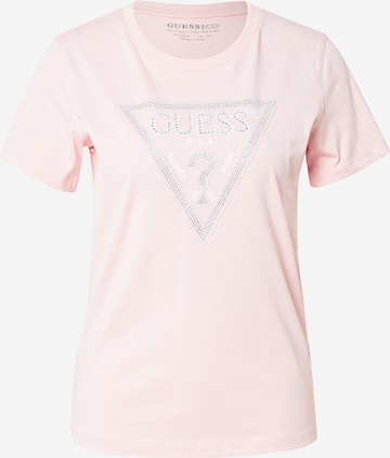 T-shirt GUESS en rose : devant