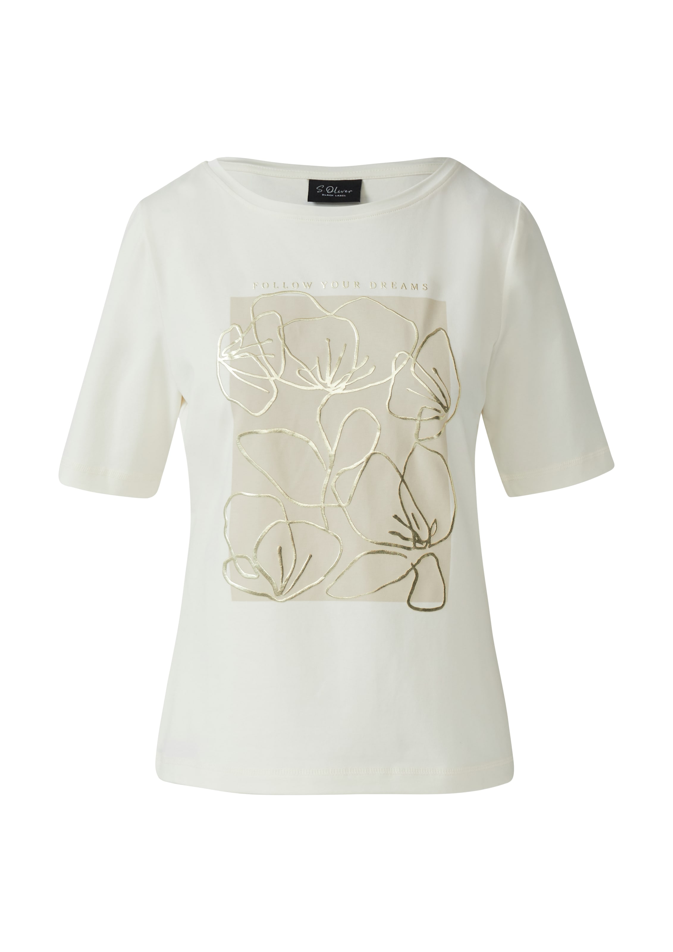 s.Oliver BLACK LABEL Tričko - Biela: predná strana