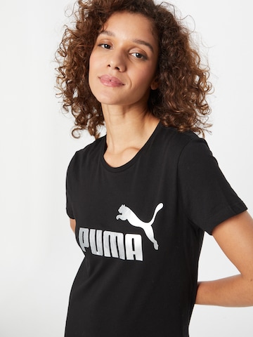 PUMA Sportshirt 'Essentials+' in Schwarz