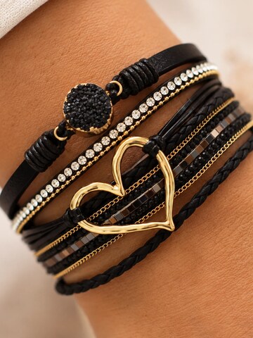 Alster Herz Armband '"Heart"' in Zwart