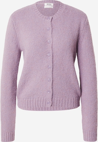 Monki Knit cardigan in Purple: front