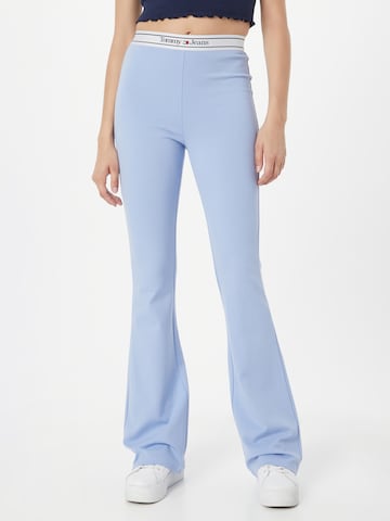 Tommy Jeans Flared Leggings in Blue: front