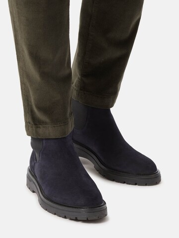 Boggi Milano Chelsea boots in Blauw: voorkant