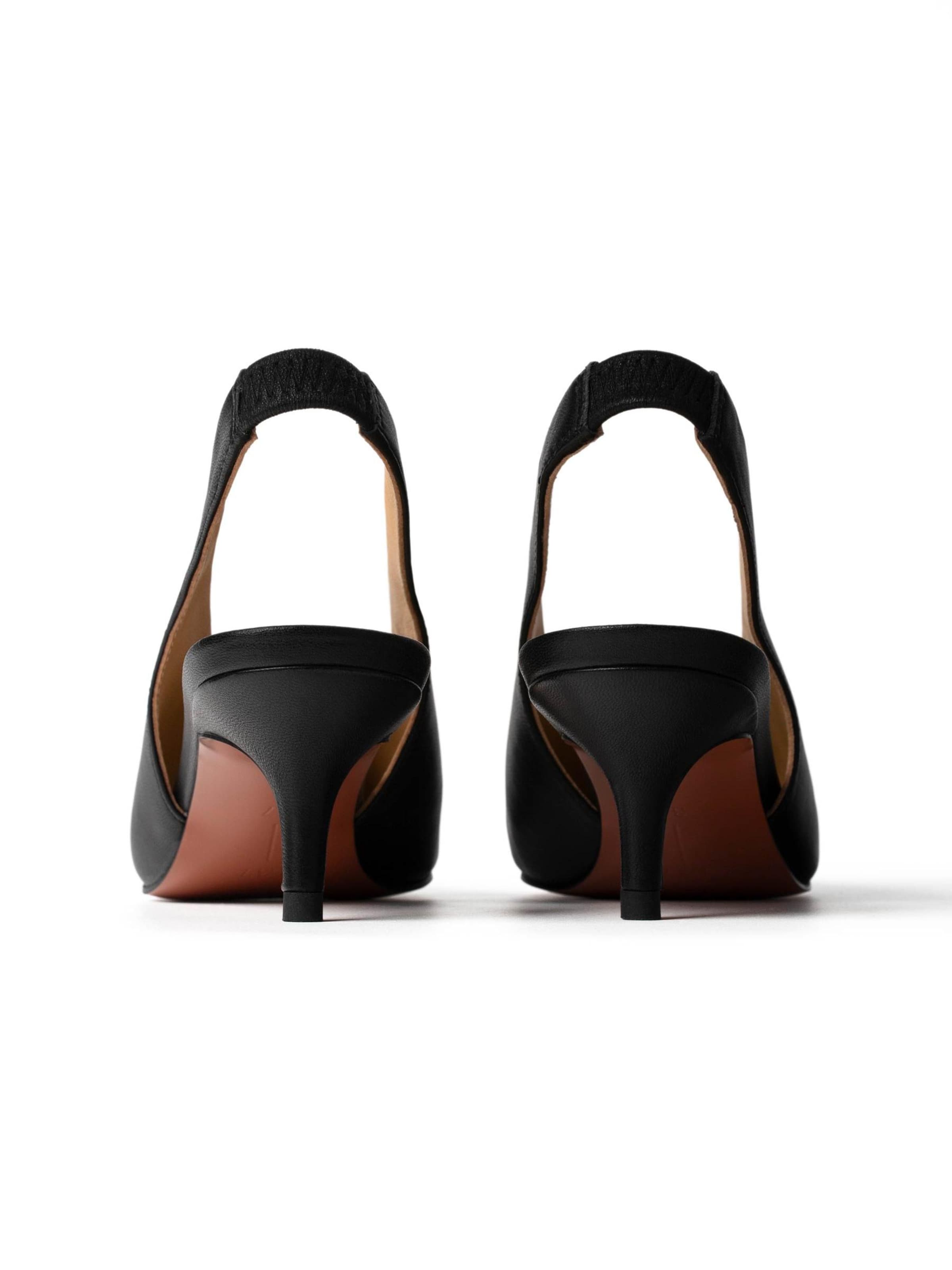 L37 HANDMADE SHOES Slingpumps 'COME ACROSS' in Zwart