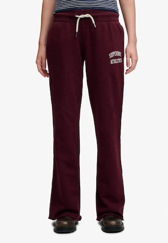 Superdry & Co Flared Broek in Rood: voorkant