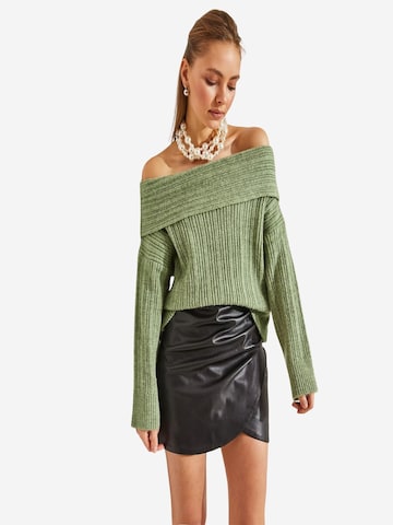 Bianco Lucci Pulover 'Pullover' | zelena barva