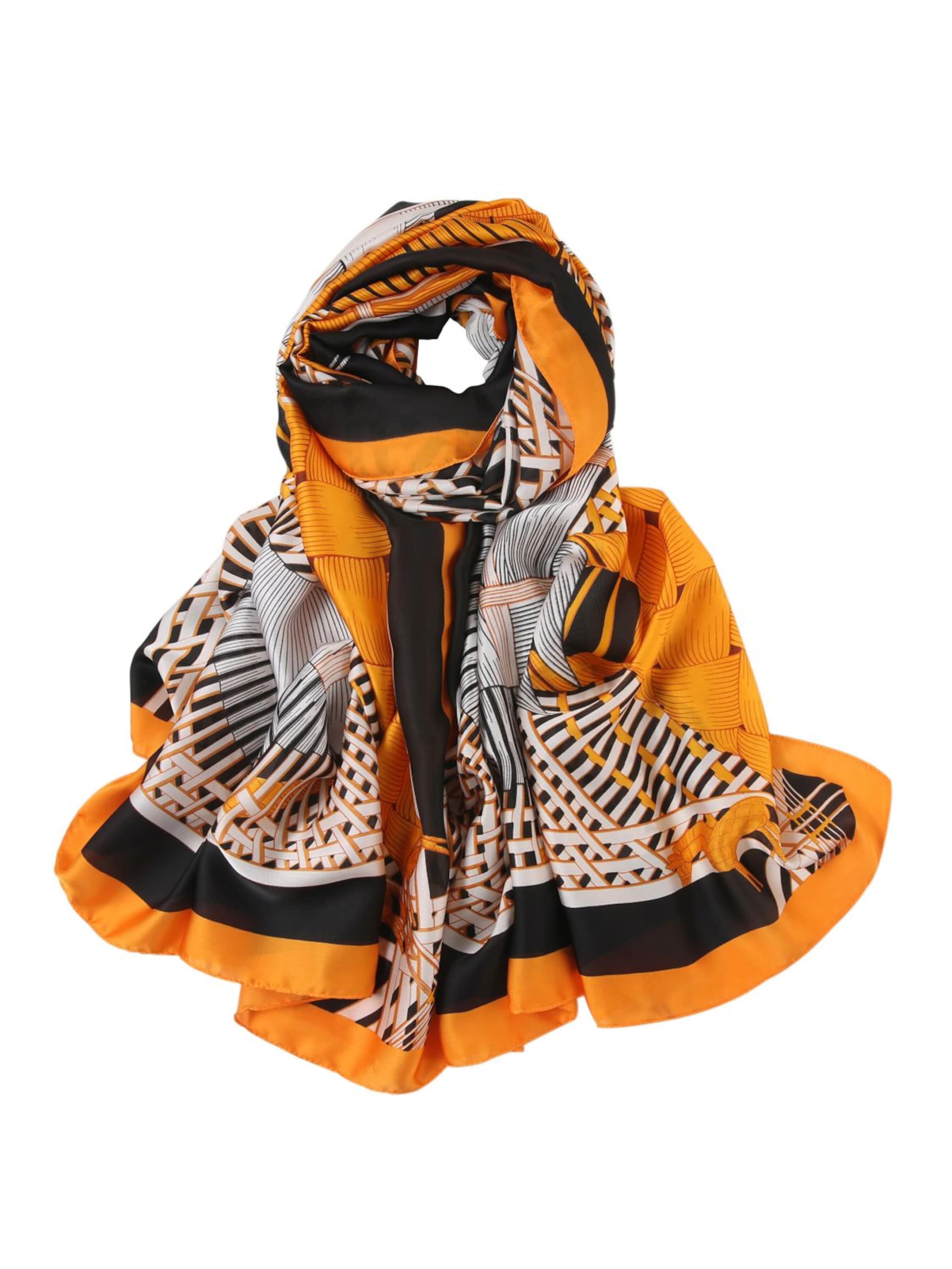 Sciarpa di alberto cabale in arancione: frontale