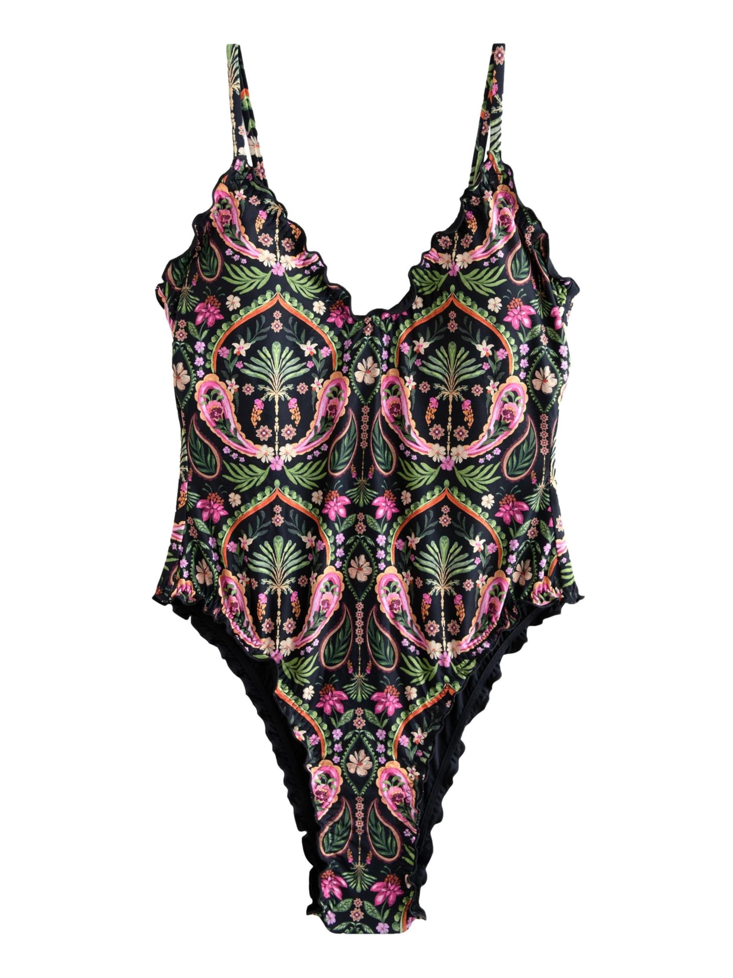 Costum de baie întreg Next pe verde / portocaliu / roz / negru, Vizualizare produs