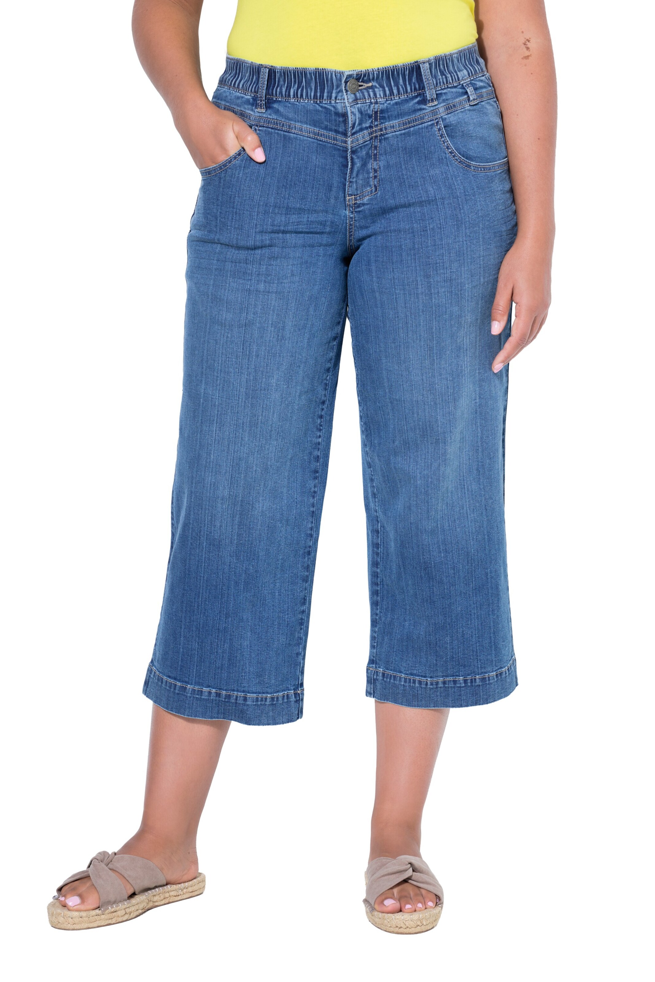 LAURASØN Wide leg Jeans in Blauw: voorkant