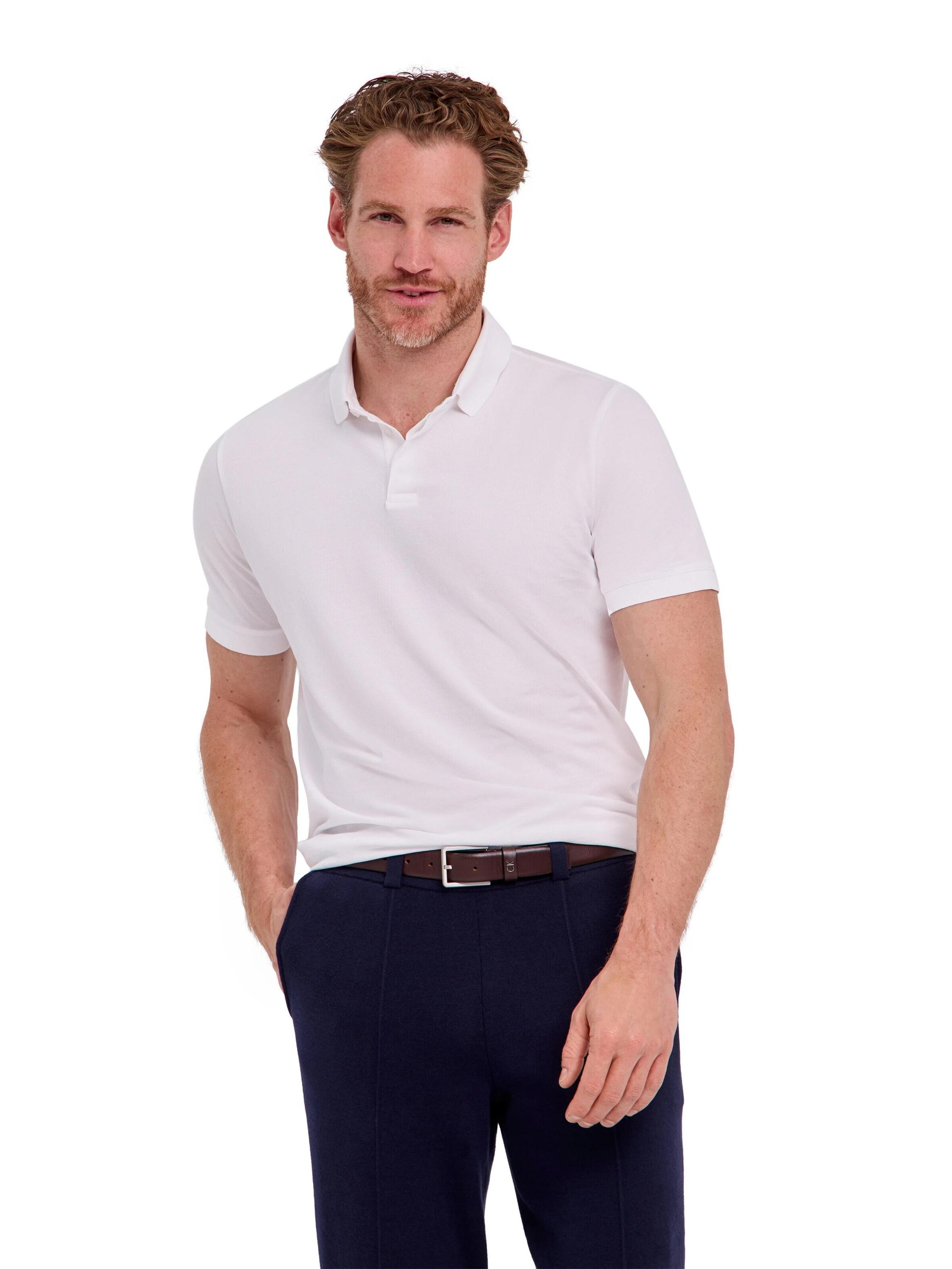 FALKE Shirt 'Smart Polo Ultralight' in White: front