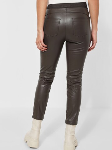 STREET ONE Skinny Broek in Bruin