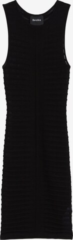 Bershka Knit dress in Black: front