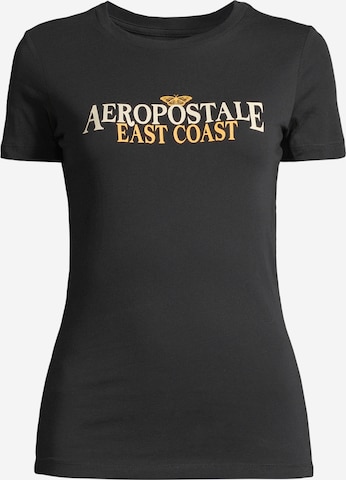 AÉROPOSTALE Shirts i sort: forside