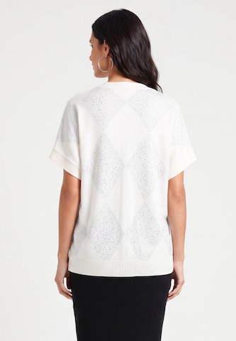 usha BLACK LABEL Gebreid vest in Wit