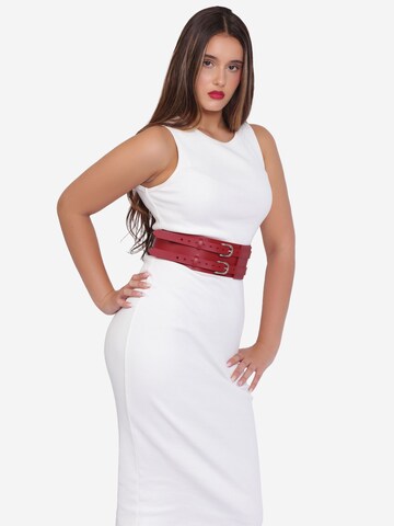 Haute Cuir Riem 'Patrician Wide Belt' in Rood