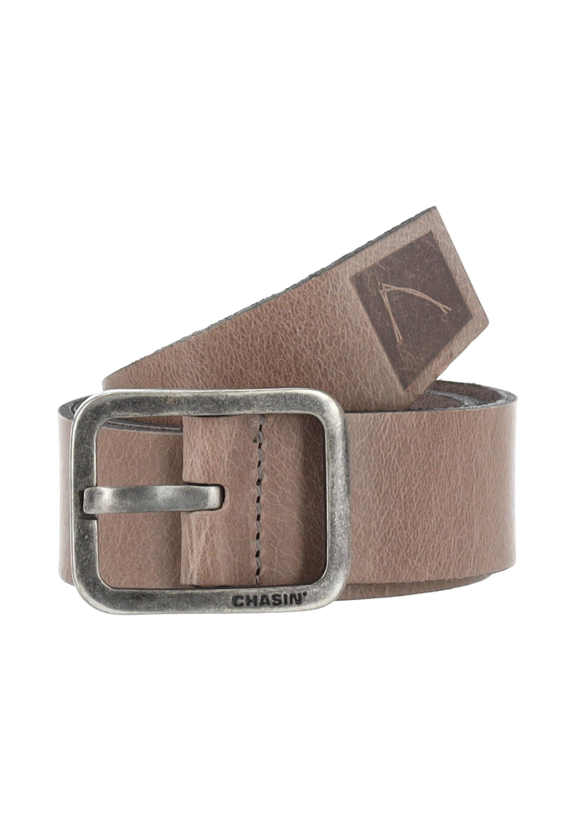 CHASIN' Gürtel  ' Geno ' in Grau: Vorderseite