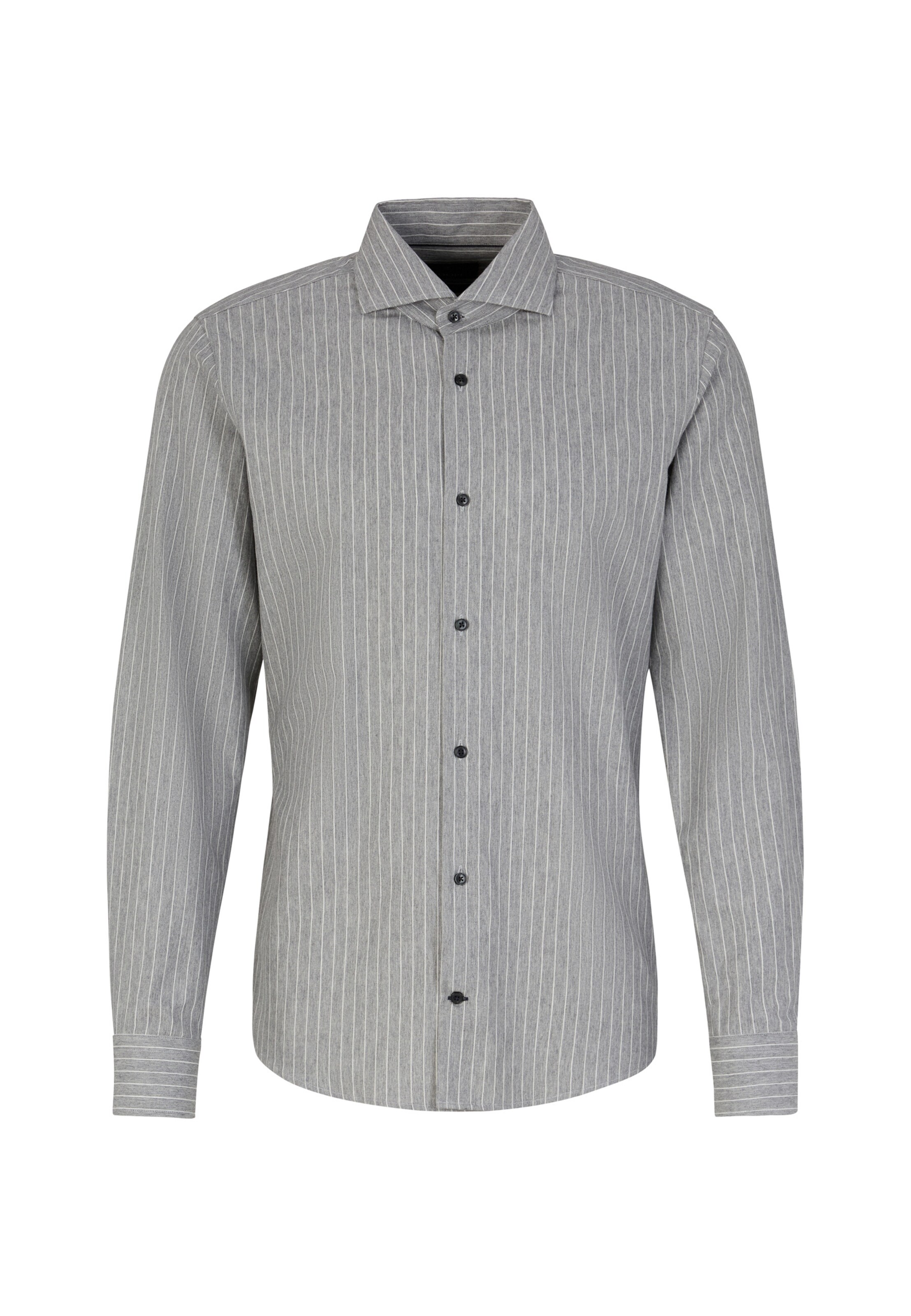 JOOP! Slim fit Button Up Shirt 'Pit' in Grey: front