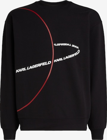 melns Karl Lagerfeld Sportisks džemperis: no priekšpuses