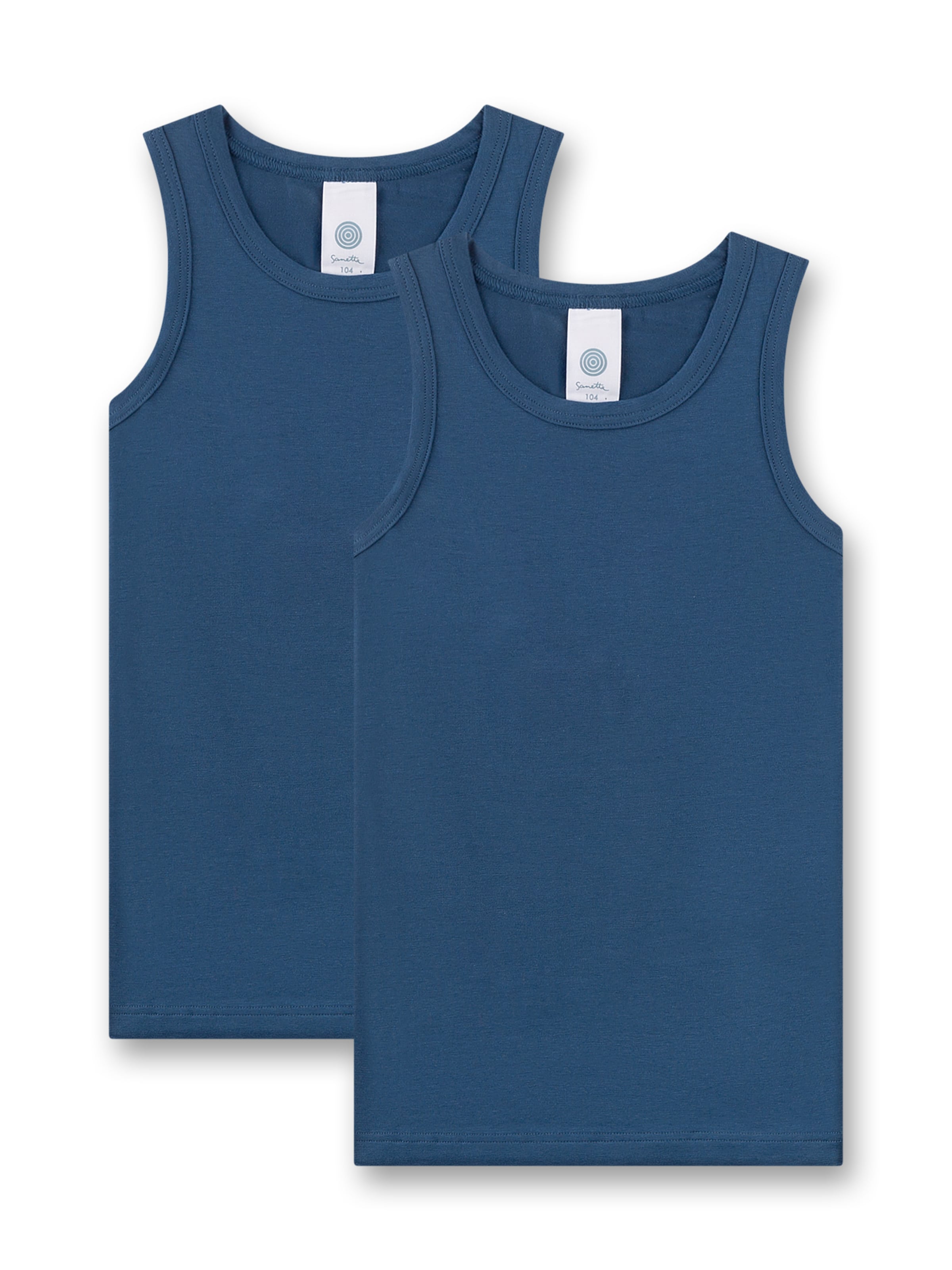 Maglietta intima di Sanetta in blu: frontale
