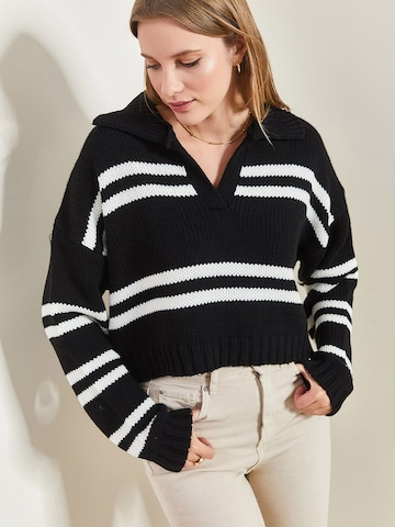 Pull-over Bianco Lucci en noir : devant