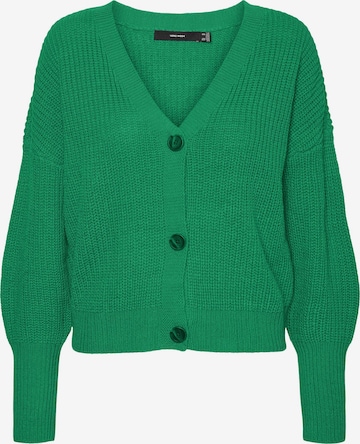 VERO MODA Gebreid vest 'Lea' in Groen: voorkant