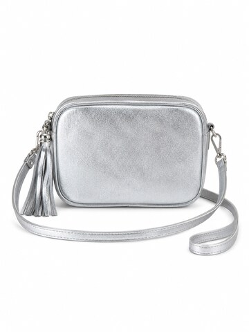 COLLEZIONE ALESSANDRO Crossbody Bag 'Silber' in Silver: front