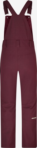 ZIENER Regular Workout Pants 'AILEEN-BIB' in Red