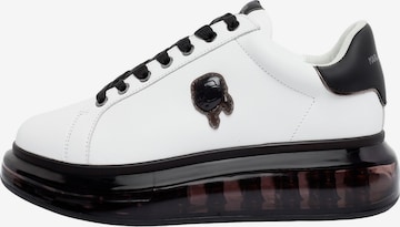 Sneaker low de la Karl Lagerfeld pe alb: față