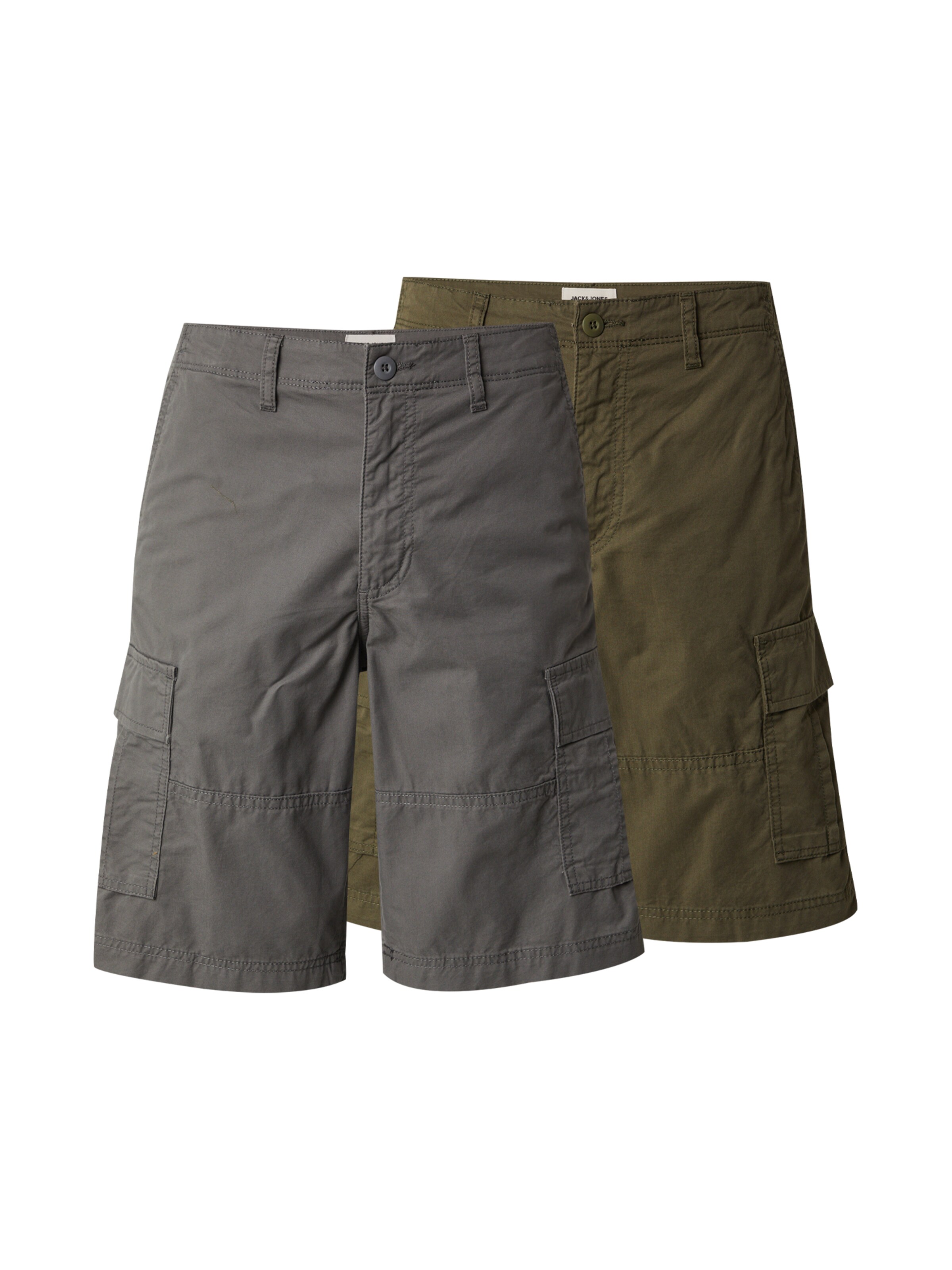 JACK & JONES Брюки-карго 'JPSTCOLE MATEO' в Серый: спереди