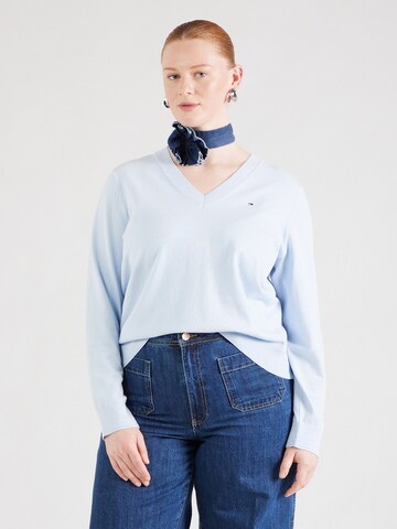 Tommy Hilfiger Curve Sweter w kolorze niebieski: przód